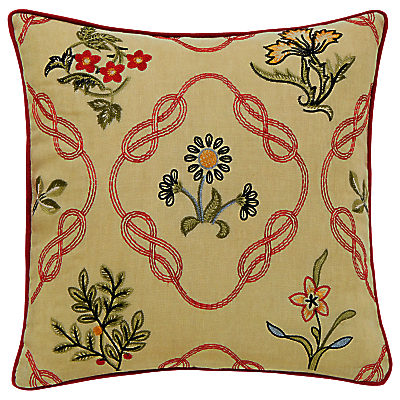 Morris & Co Strawberry Thief Cushion, Red